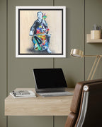 Cello Player (Unique 1/1 painting on maple wood)
