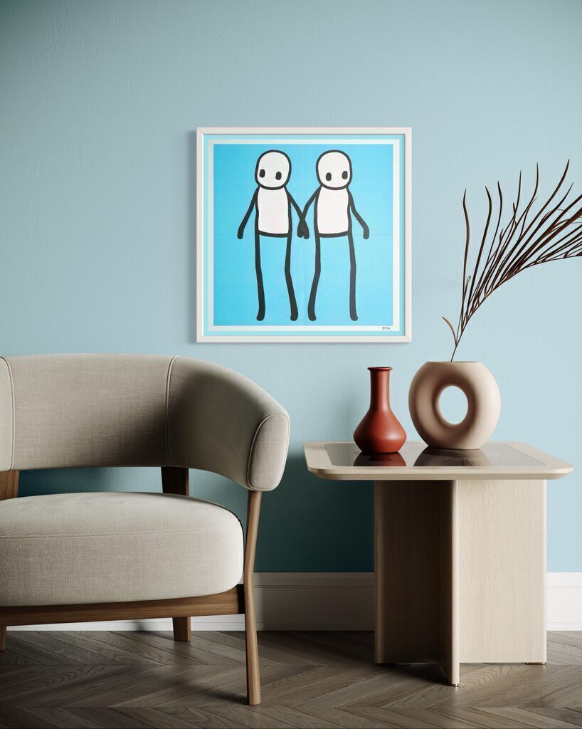 Holding Hands (Hand Signed, Blue Variant)
