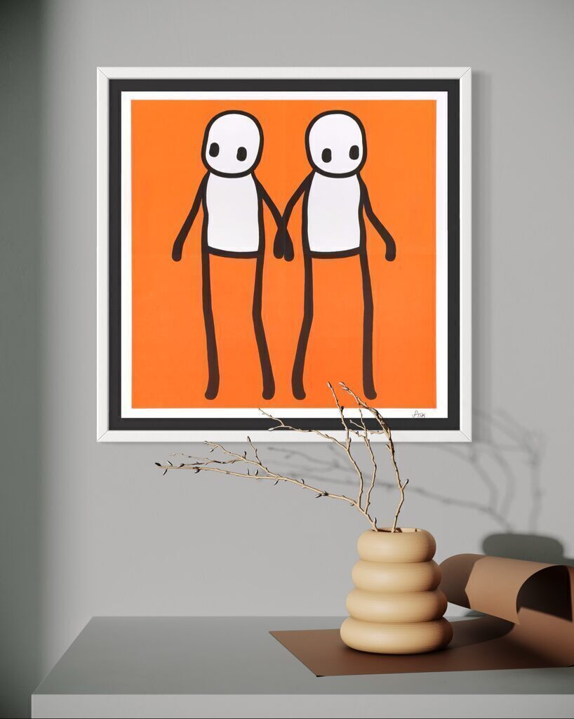 Holding Hands (SIGNED, Orange variant, Hackney Today Print)