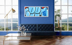 JUMBO BUBBLE TAG (Original Painting, Blue & Red Variant)