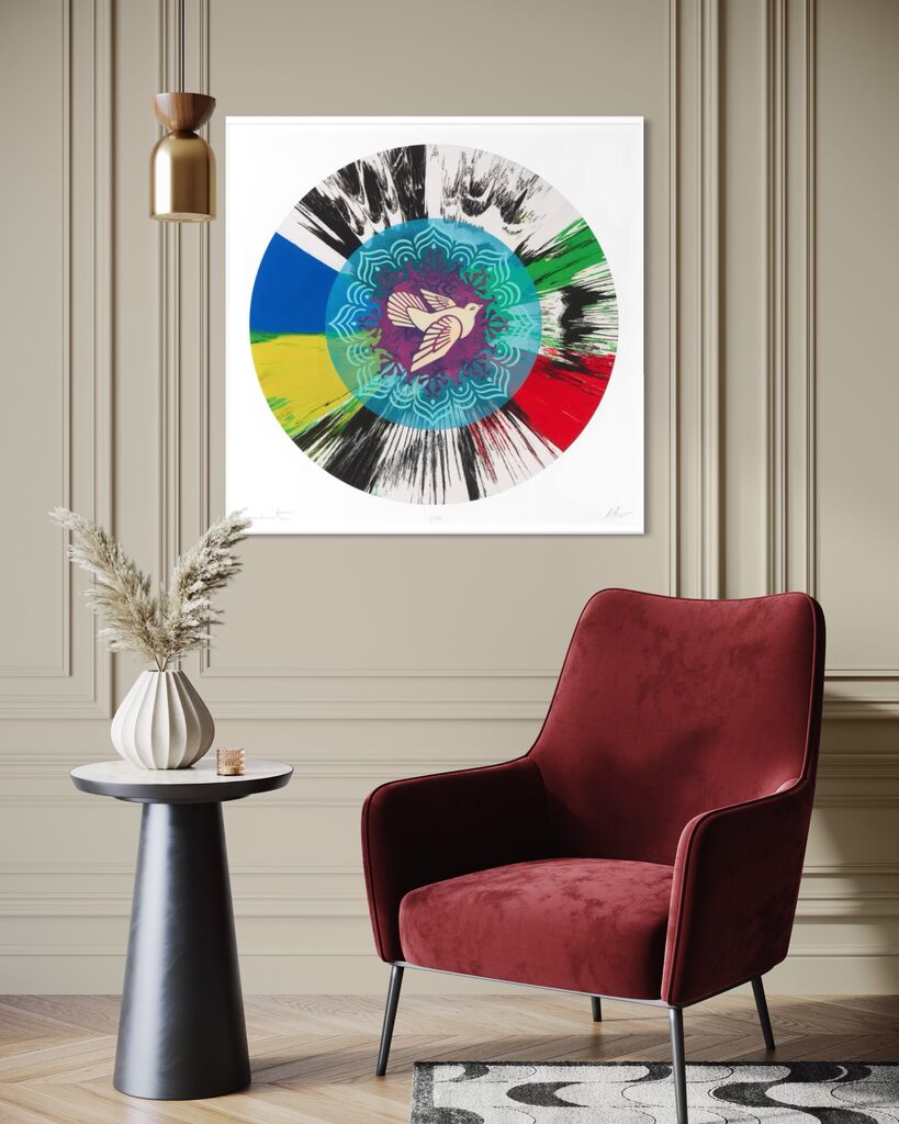 Beautiful Optimistic Peace and Love Dove Spin Painting (The Hope Paintings)