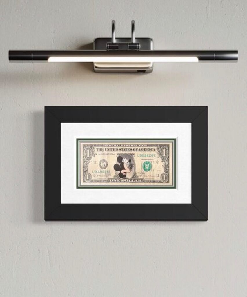 Covid Dollar (Mickey Omicron, Framed)