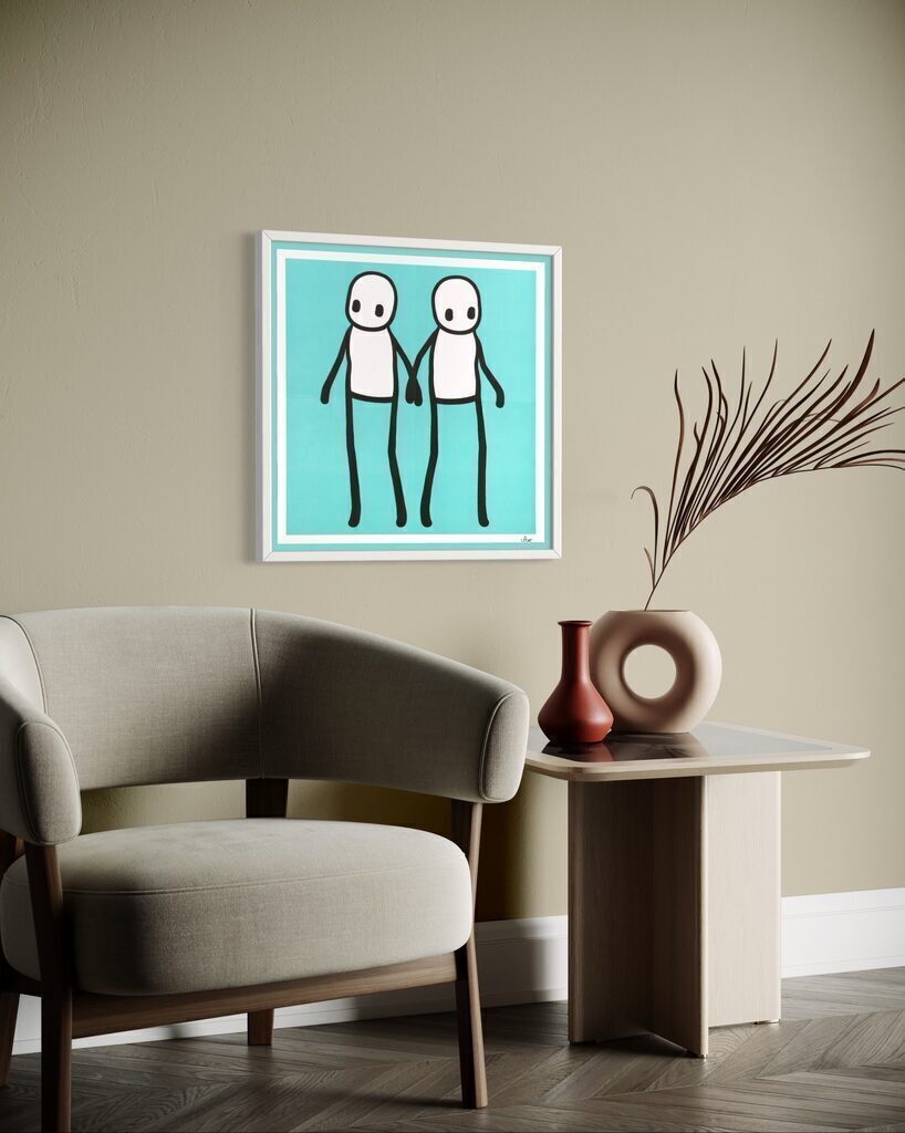 Holding Hands (Signed, Teal Variant)