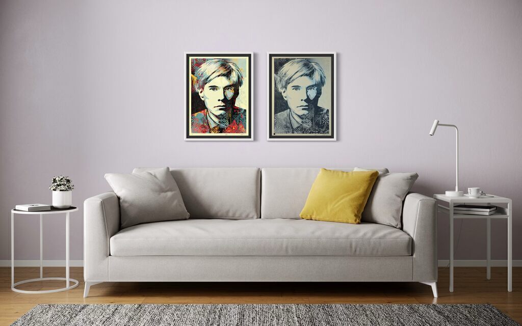 Andy Warhol Collages Diptych (TWO PRINTS, COLOR & SILVER EDITIONS)