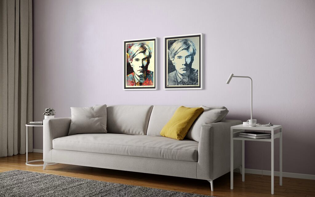 Andy Warhol Collages Diptych (TWO PRINTS, COLOR & SILVER EDITIONS)