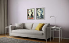 Andy Warhol Collages Diptych (TWO PRINTS, COLOR & SILVER EDITIONS)