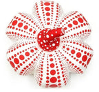 Set of Two Polka Dot Pumpkins (LARGE SIZE, PLUSH, RED WHITE & YELLOW BLACK)
