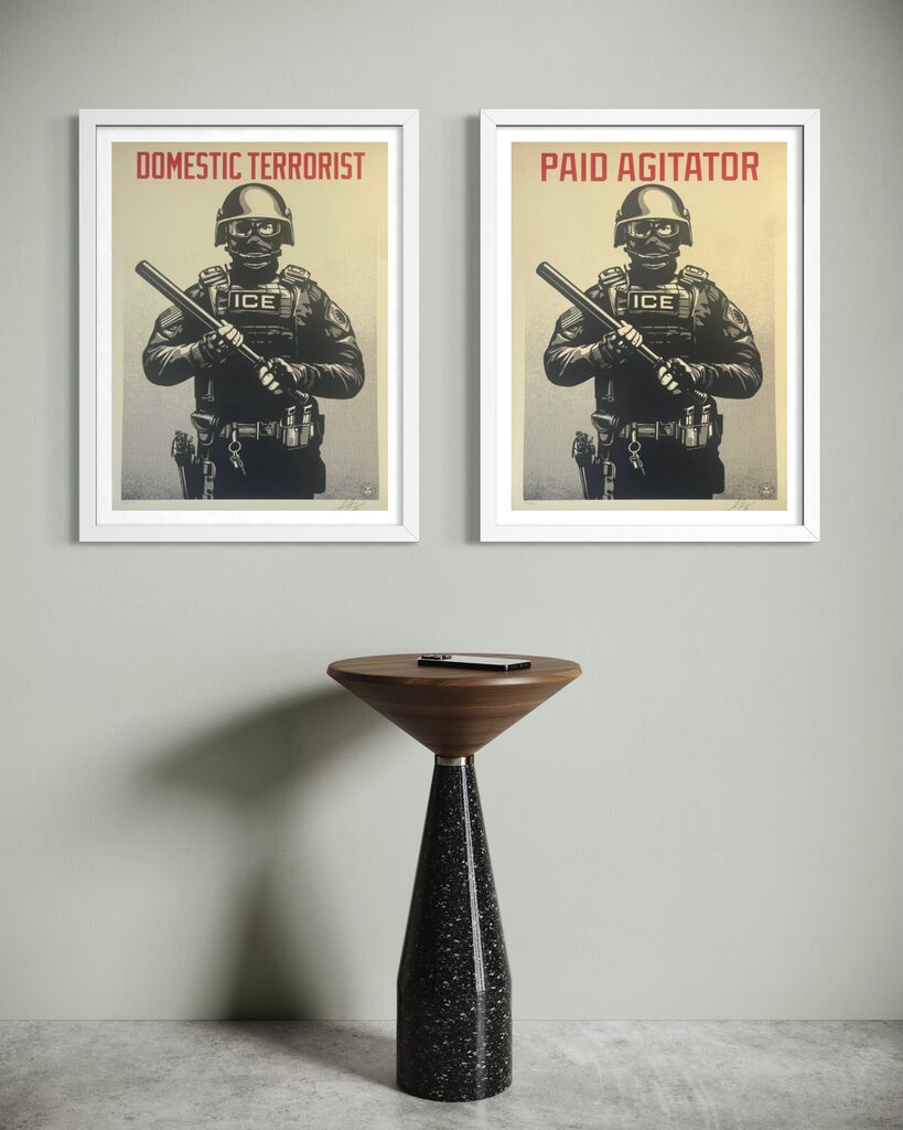 Projection Mirror (Domestic terrorist, paid agitator) Diptych