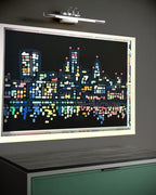 Thames Lights (Framed with hand painted spacers)