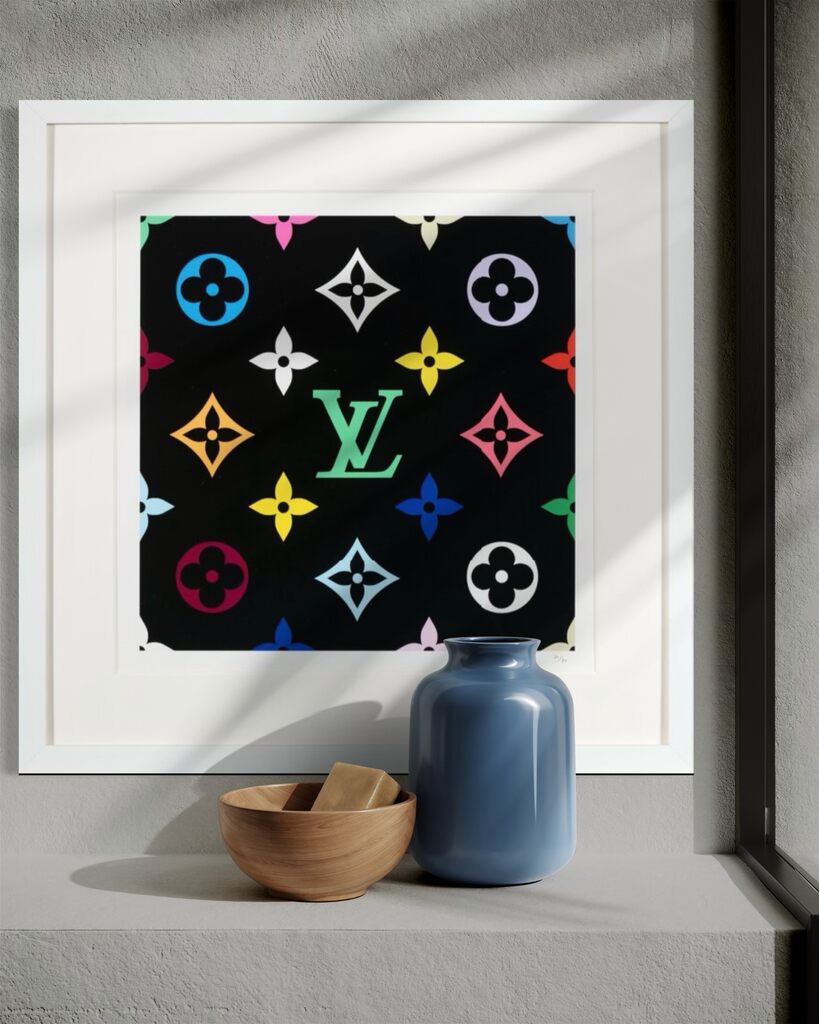 Super Flat Monogram Green (Louis Vuitton, Framed)