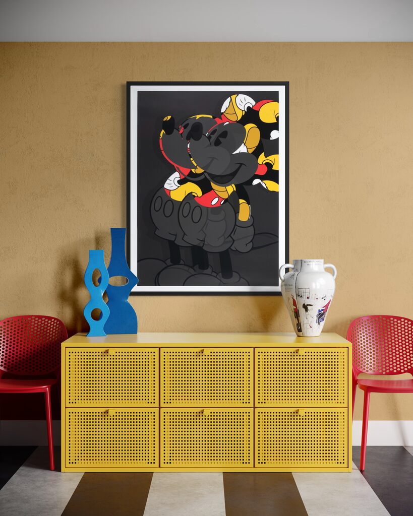Double Mickey (Kick Black) Unique print