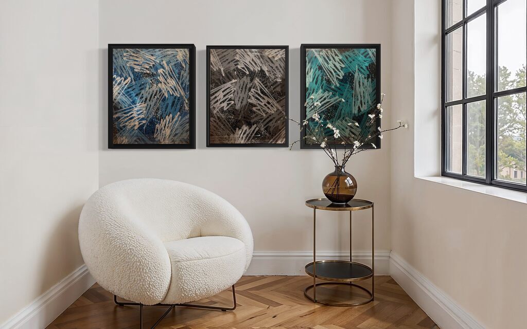 Multi Tags Triptych (original paintings on canvas)