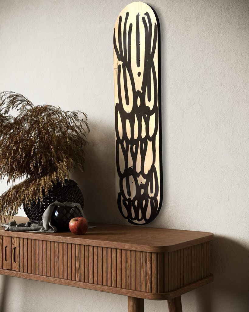Original Painting on Maple wood Skate Deck