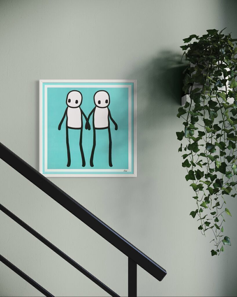 Holding Hands (Signed, Teal Variant)