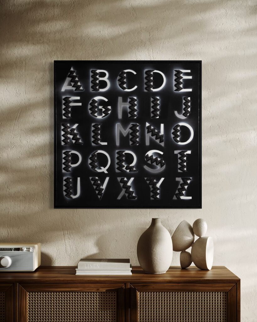 ART DECO WITH BLACK GLITTER