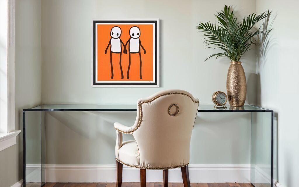 Holding Hands (SIGNED, Orange variant, Hackney Today Print)