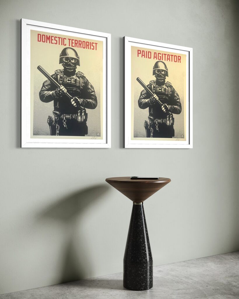 Projection Mirror (Domestic terrorist, paid agitator) Diptych