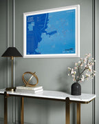 INVASION PLANETE MARSEILLE (Map, Signed, never folded) Framed