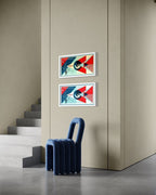 Disinformation Damage Diptych (Two screenprints, White & Cream)