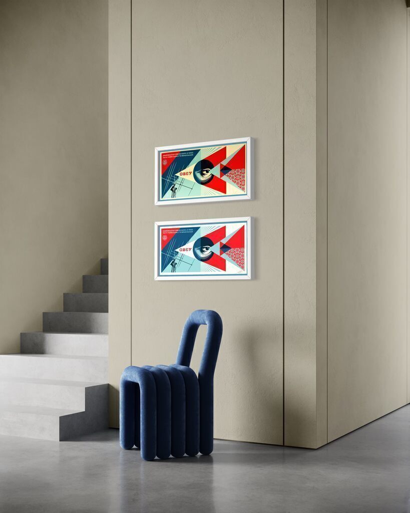 Disinformation Damage Diptych (Two screenprints, White & Cream)