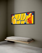 Jumbo Bubble Tag (Rare Yellow, Original Canvas Painting)