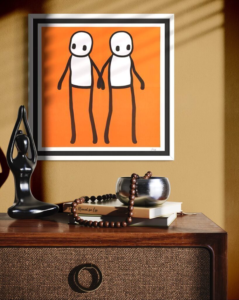 Holding Hands (SIGNED, Orange variant, Hackney Today Print)