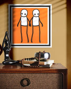 Holding Hands (SIGNED, Orange variant, Hackney Today Print)