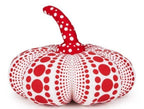 Set of Two Polka Dot Pumpkins (LARGE SIZE, PLUSH, RED WHITE & YELLOW BLACK)