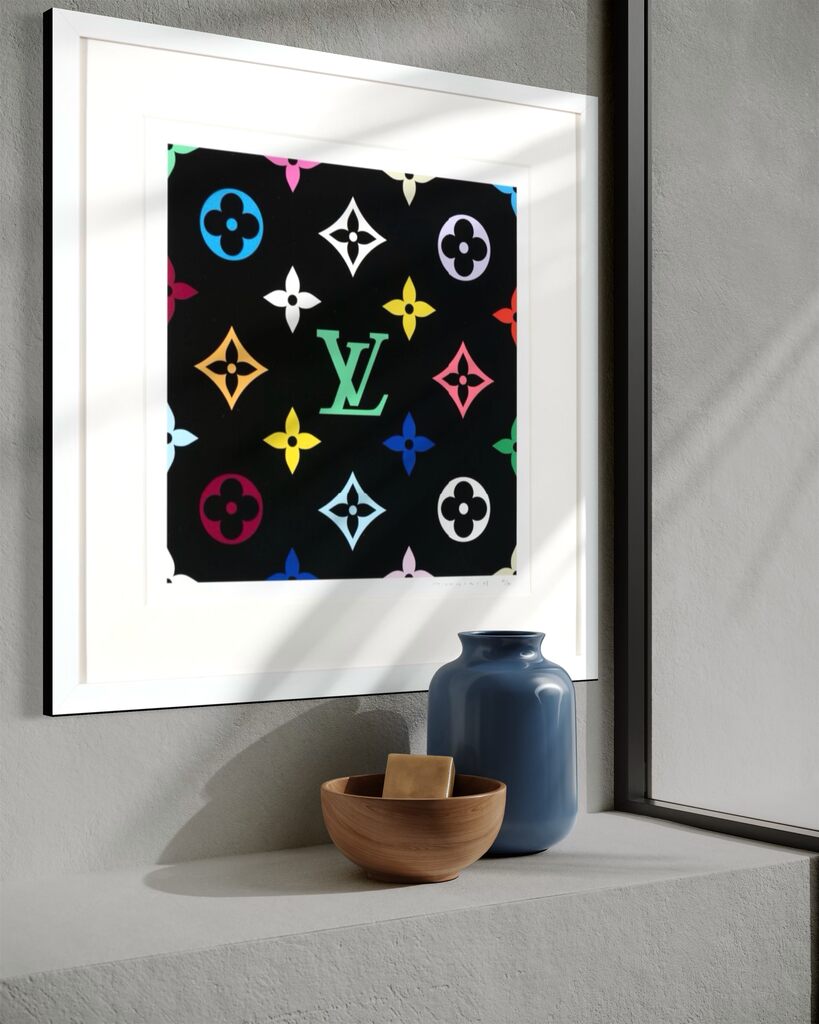 Super Flat Monogram Green (Louis Vuitton, Framed)