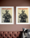 Projection Mirror (Domestic terrorist, paid agitator) Diptych