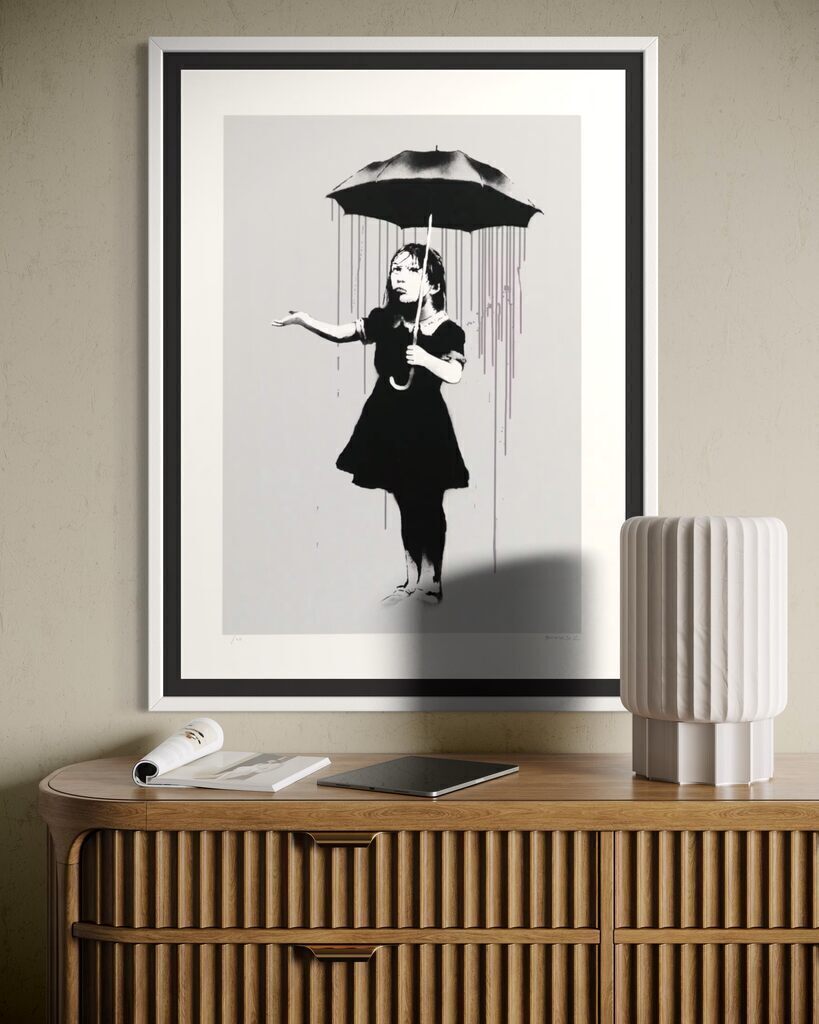 Banksy — Nola (Gray Rain)