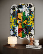 Harvey Dent / Two Face Skate Deck Diptych (Art Basel ‘25, Hand Signed)