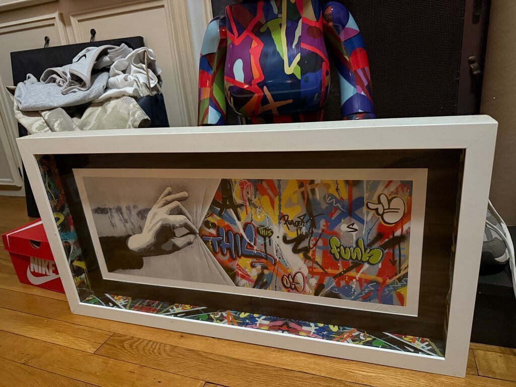 The Crack & Sneak Peek (framed in Shadow Box with “Whatson spacers”)