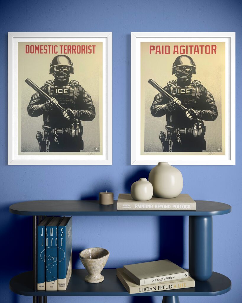 Projection Mirror (Domestic terrorist, paid agitator) Diptych