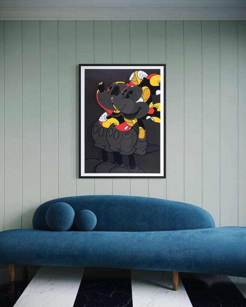 Double Mickey (Kick Black) Unique print