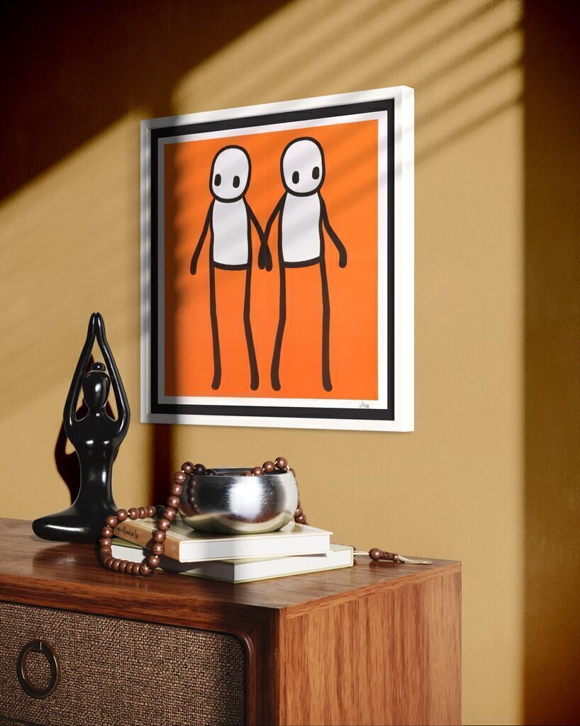 Holding Hands (SIGNED, Orange variant, Hackney Today Print)