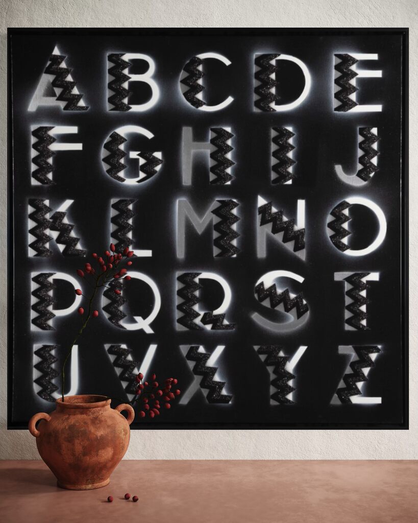 ART DECO WITH BLACK GLITTER
