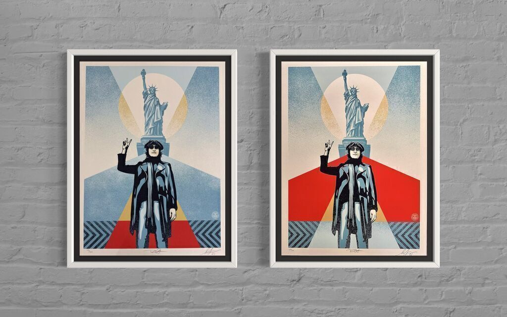 JOHN LENNON PEACE AND LIBERTY (DIPTYCH: TWO PRINTS)