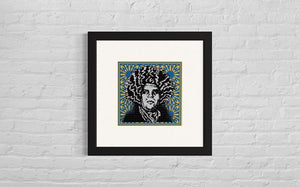 Psychedelic Andre - Pinnacle Blue Variant Blotter Print