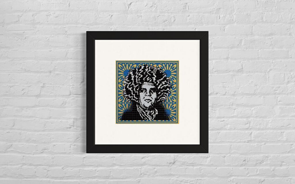 Psychedelic Andre - Pinnacle Blue Variant Blotter Print