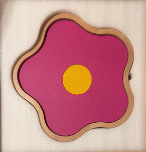 Fiore (Hand Painted Flower Canvas in Beechwood frame