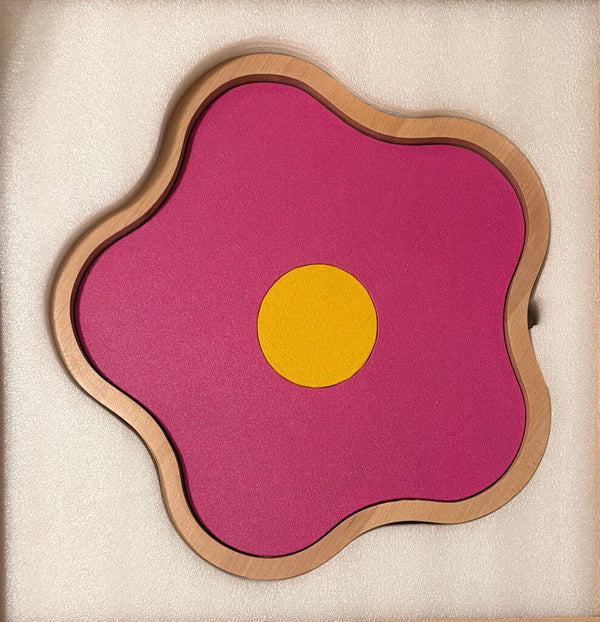 Fiore (Hand Painted Flower Canvas in Beechwood frame
