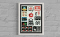 Big Apple (NYC) silkscreen sticker sheet( signed and dated, Stuck up Vol. 2)
