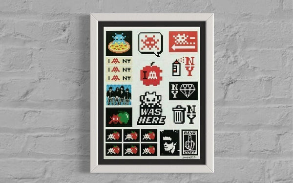 Big Apple (NYC) silkscreen sticker sheet( signed and dated, Stuck up Vol. 2)