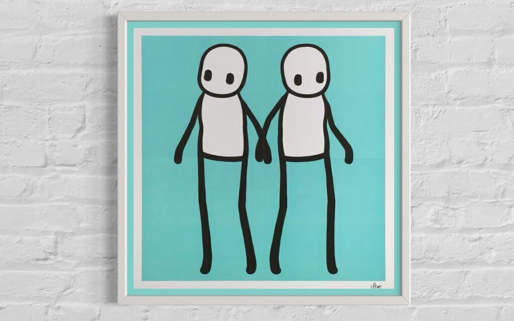 Holding Hands (Signed, Teal Variant)