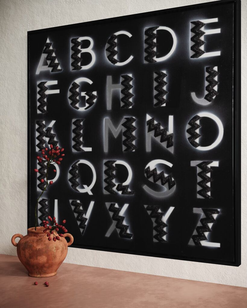ART DECO WITH BLACK GLITTER