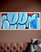 JUMBO BUBBLE TAG (Original Painting, Blue & Red Variant)