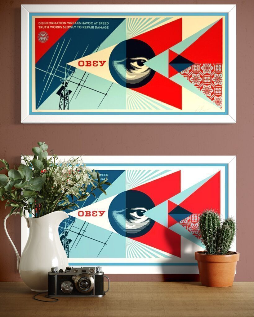 Disinformation Damage Diptych (Two screenprints, White & Cream)