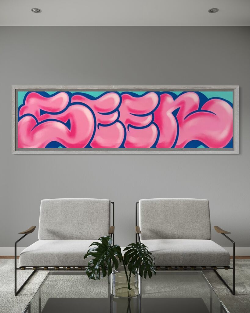 XL Jumbo Bubble Tag (Bubblegum & Blue)