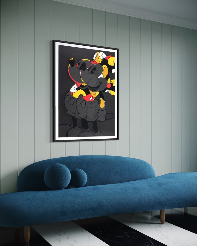 Double Mickey (Kick Black) Unique print